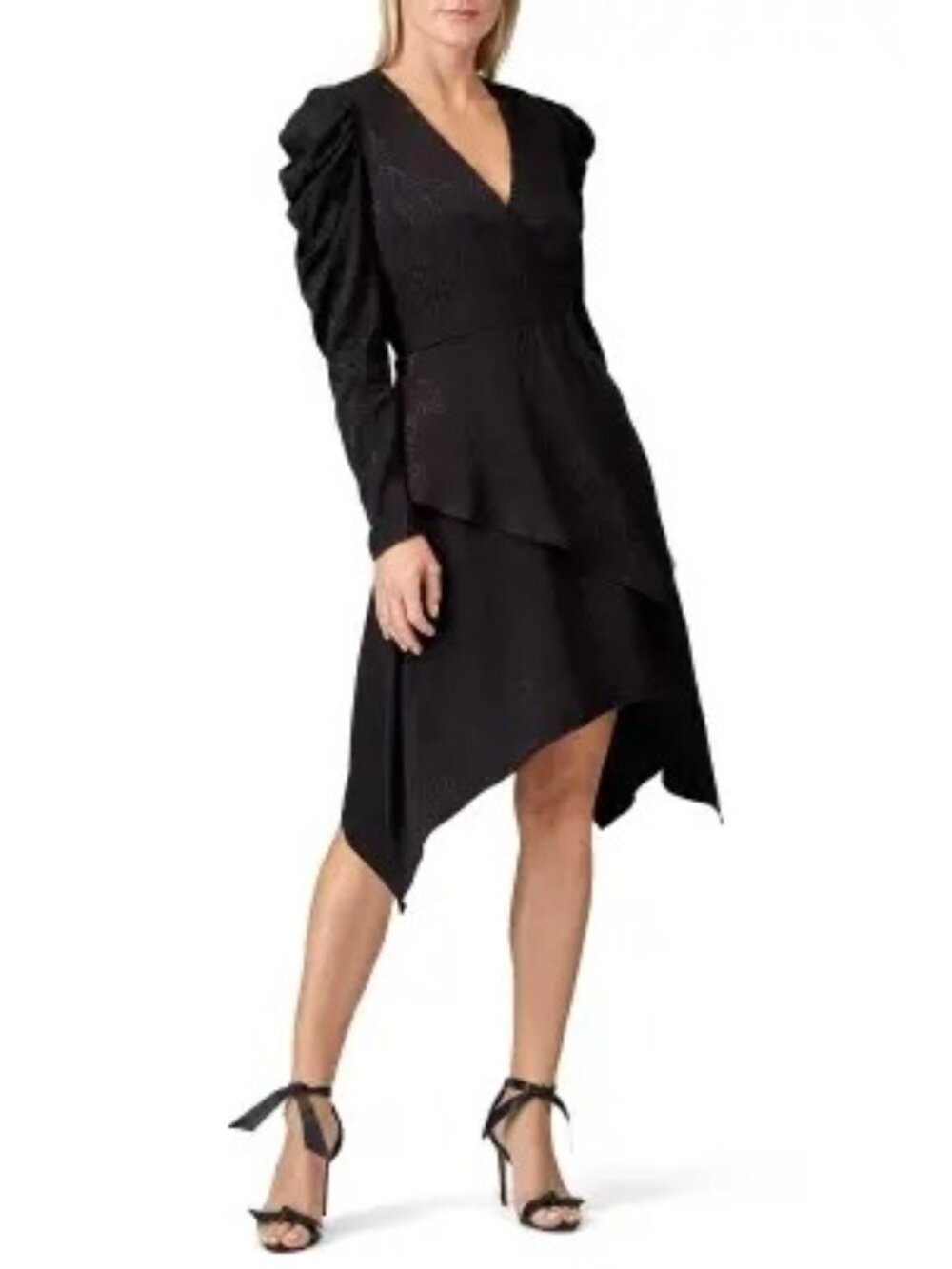 R-91. Harlyn Black Jacquard Dress